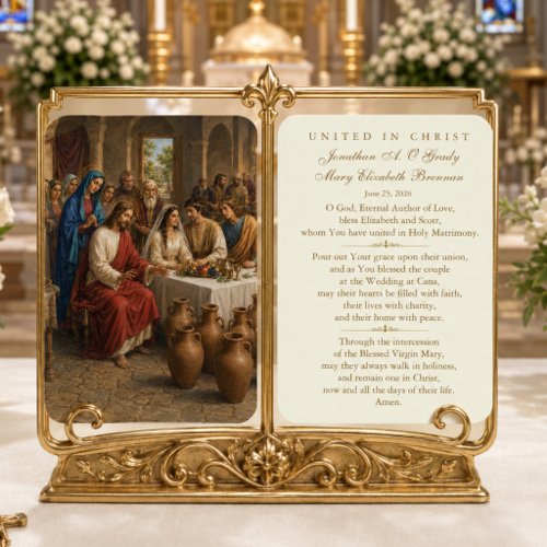 Wedding at Cana Catholic Marriage Prayer Favor Car