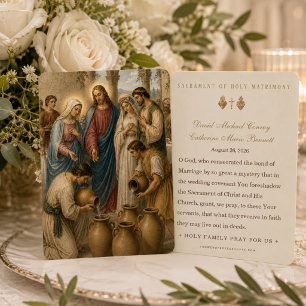 Wedding at Cana Catholic Matrimony Prayer Card