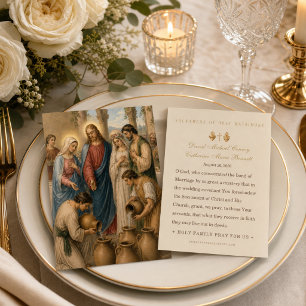 Wedding at Cana Catholic Matrimony Prayer Card
