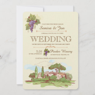 Wedding At The Vineyard Invitation