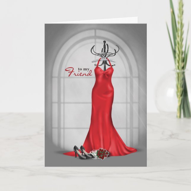 Wedding Attendant Request for Friend Invitation (Front)