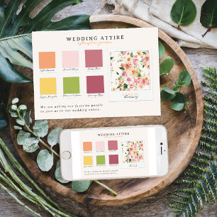 Wedding Attire Afterglow Garden Palette Invitation