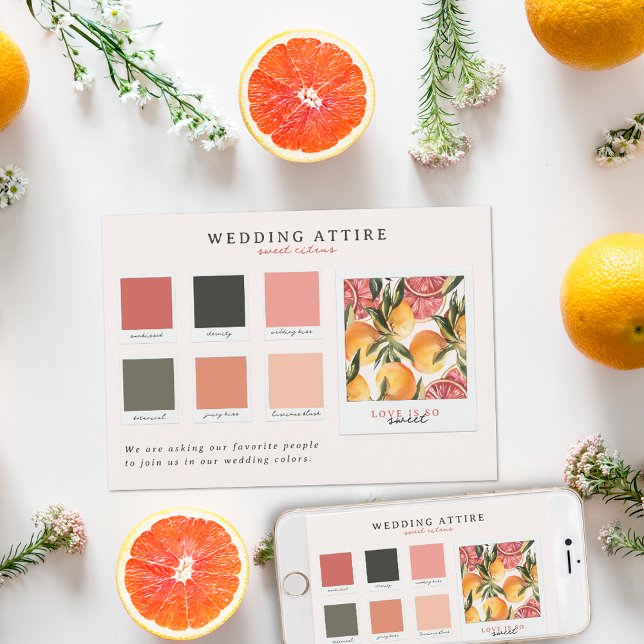 Wedding Attire | Citrus Color Palette Invitation (Creator Uploaded)