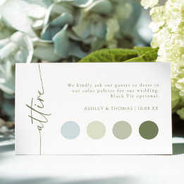 Wedding Attire Enclosure Card