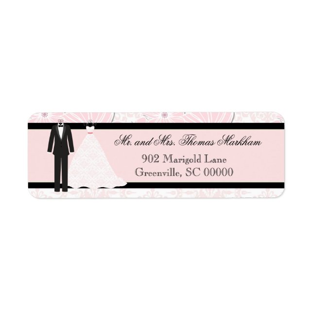 Wedding Attire Personalized Address Labels (Front)