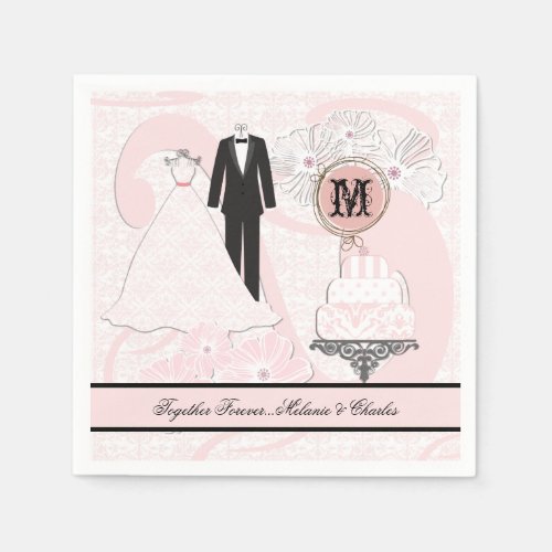 Wedding Attire Personalized Paper  Napkins