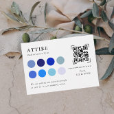 Classic Wedding Attire Color Palette Enclosure Card