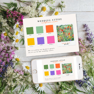 Wedding Attire   Wildflower Color Palette Invitation