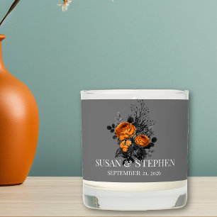 Wedding Autumn Halloween Orange Rose Scented Candle