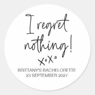 Wedding Bachelorette Hens Party Bridal Party Favor Classic Round Sticker