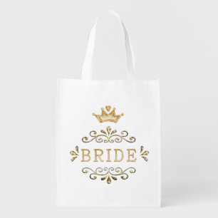 wedding, bachelorette party, gold party, glitter, grocery bag