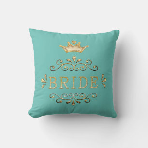 wedding, bachelorette party, gold party, glitter, throw pillow