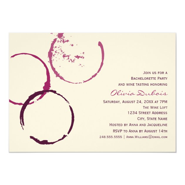 Wedding Bachelorette Party | Red Wine Theme Invitation