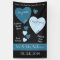 Wedding Backdrop Blue and black with love hearts