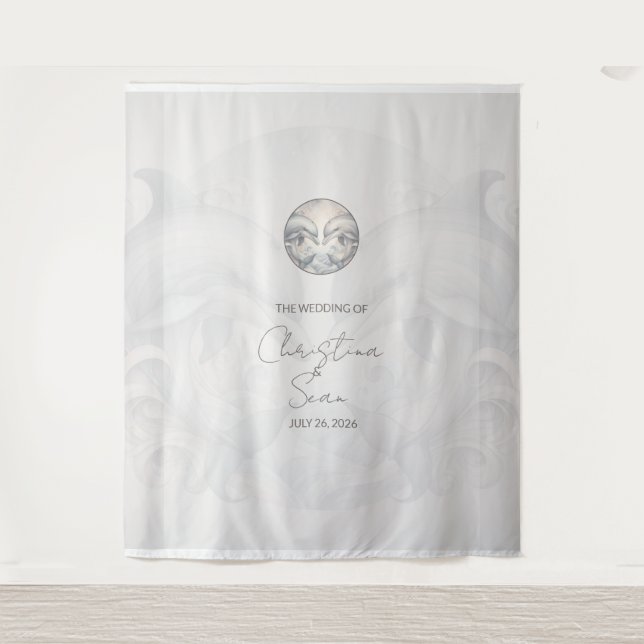 Wedding Backdrop Custom Dolphin Theme Style 1  (Front)
