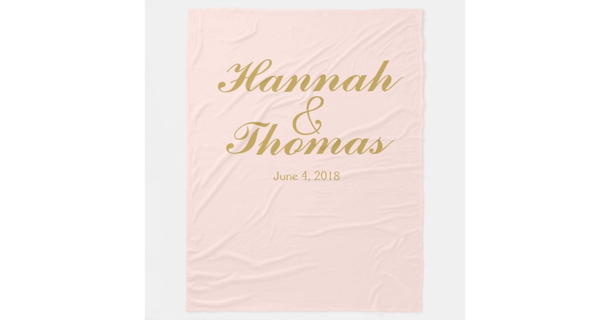 Wedding Backdrop Photo Background Chalkboard Blush Fleece Blanket Zazzle Com