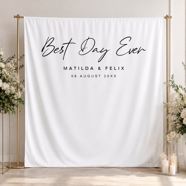 Wedding Backdrop | Step & Repeat Photo Booth (Custom wedding backdrop for a modern step and repeat photo booth or reception photo wall)
