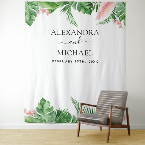 Wedding Backdrop _ Tropical Floral Photo Booth