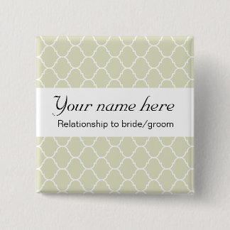 Wedding Badge (serif) Pinback Button