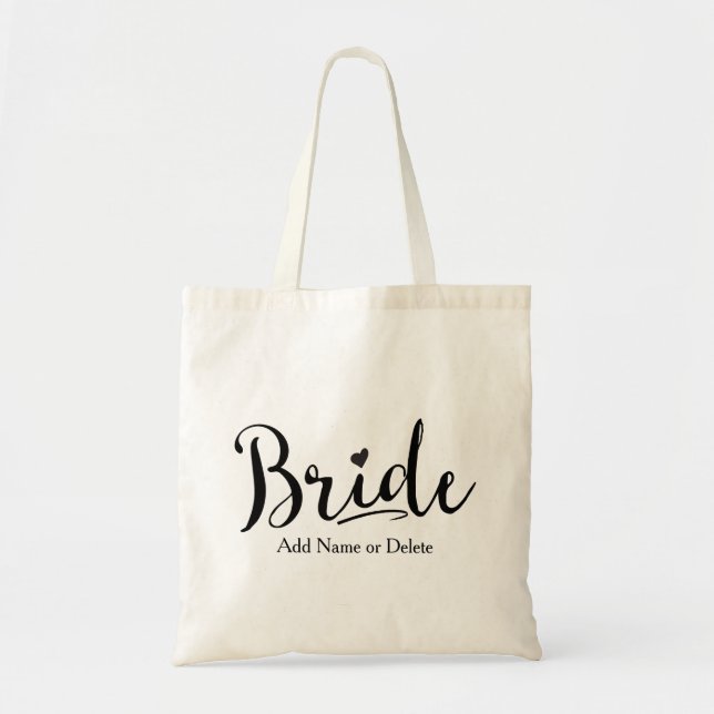 Wedding Bag for Bride Tote Budget Canvas Tote Bag (Front)