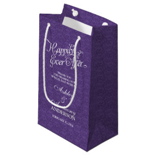 Wedding Bag Happily Ever After Purple White Lace
