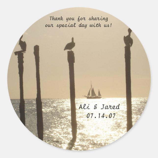 Wedding bag thank you sticker (Front)