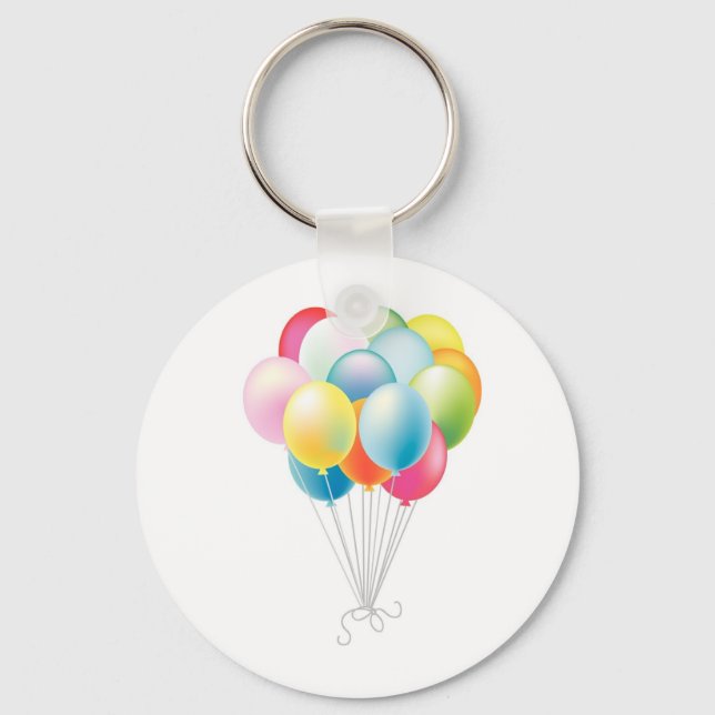 Wedding Balloons Bunch Keychain (Front)