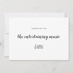 Wedding Band Music Dancefloor Entertainment Thank You Card