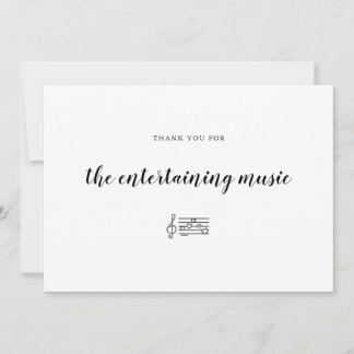 Wedding Band Music Dancefloor Entertainment Thank You Card