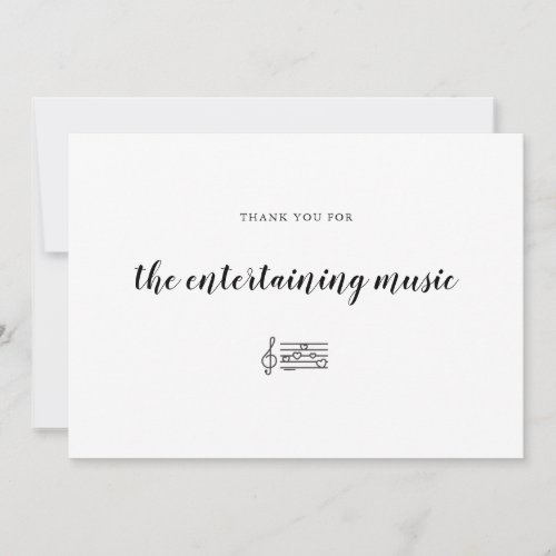 Wedding Band Music Dancefloor Entertainment Thank You Card