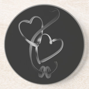 ***WEDDING BANDS AND HEART*** COASTER