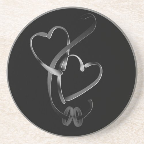 WEDDING BANDS AND HEART COASTER