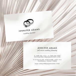 Wedding Bands   Modern Wedding Planner Business Card