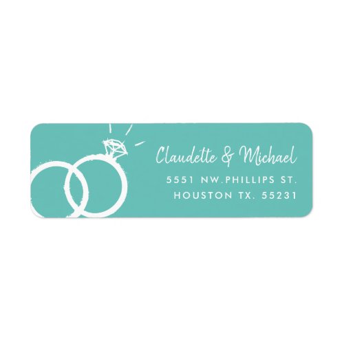 Wedding Bands  Script  Mint Green Label