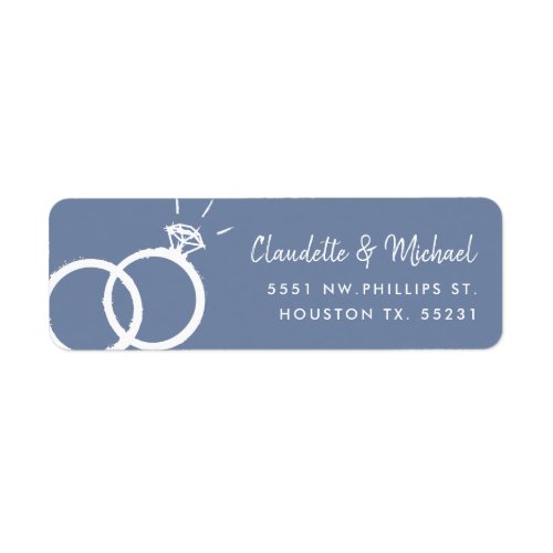 Wedding Bands  Script  Pigeon Blue Label