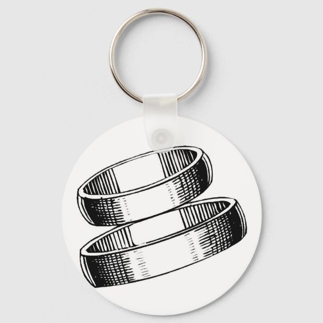Wedding Bands Sketch Keychain (Front)