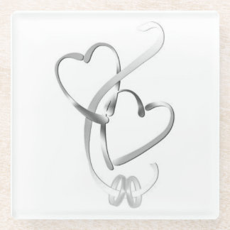 "WEDDING BANDS WITH HEART" COASTER