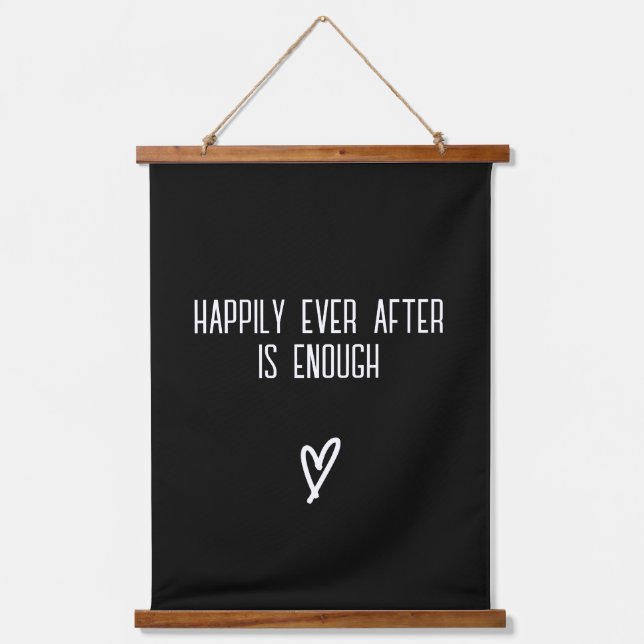 Wedding Banner - Happily Ever After- Heart- Love Hanging Tapestry (Front)