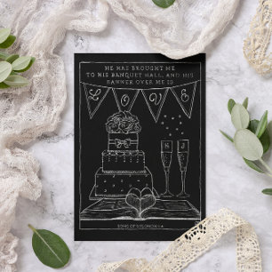Wedding Banner Monogrammed Congratulations Card