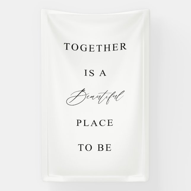 Wedding Banner “Together Is a Beautiful Place" (Vertical)