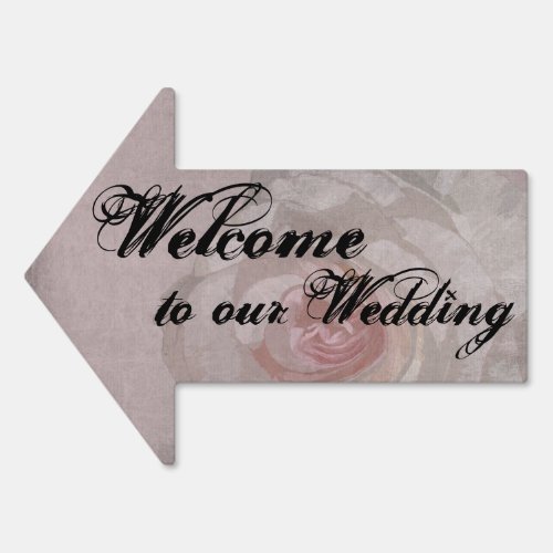 Wedding Banner Welcome Sign Rose Pink Customize   