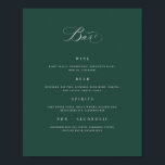 Wedding Bar Menu Drink Sign Reception Poster<br><div class="desc">Our paper drink menu bar sign is perfect to add to a frame to display at the bar. Guests can choose which drinks to order at your event. This item is part of our Goldie collection G100,  please shop our store for matching products.</div>