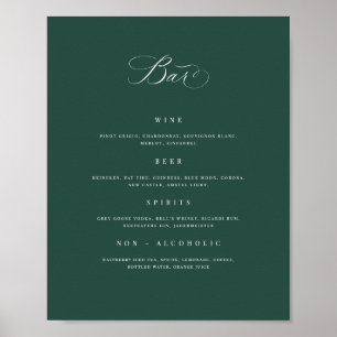 Wedding Bar Menu Drink Sign Reception Poster