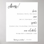 Wedding bar menu - modern elegance (alternative) poster<br><div class="desc">Modern and elegant bar menu that is easy to read! Your guests will have a great time ordering off these menus!</div>