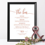 Wedding Bar Menu Sign Rose Gold Calligraphy<br><div class="desc">A simple chic calligraphy wedding bar menu sign. I do offer a free customisation service,  if you have any questions or special requests,  please feel free t</div>