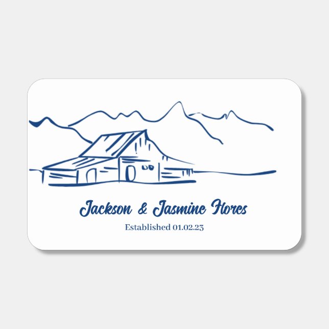 Wedding Barn with Mountain Skyline - Matchbox Matchboxes (Front)
