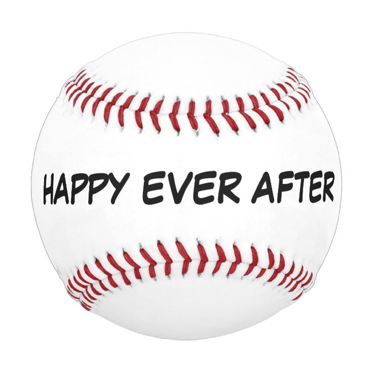 WEDDING BASEBALL GIFT, HAPPY EVER AFTER Zazzle