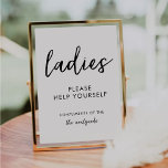 Wedding Bathroom Basket For Ladies Wedding Sign at Zazzle