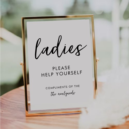 Wedding Bathroom Basket for Ladies Wedding Sign