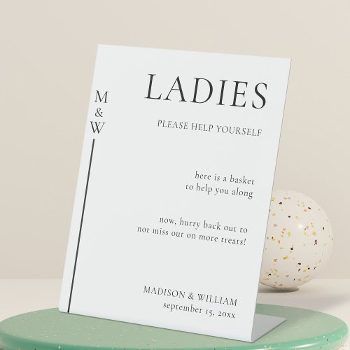 Wedding Bathroom Basket Ladies And Gents Restroom Pedestal Sign